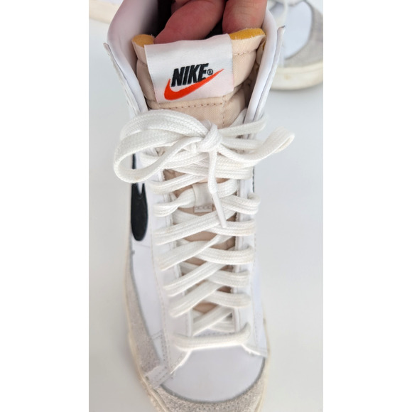 Nike Womens Blazer Mid 77 Next Nature White Black Retro Athletic Sneakers Size 9 - Picture 7 of 9